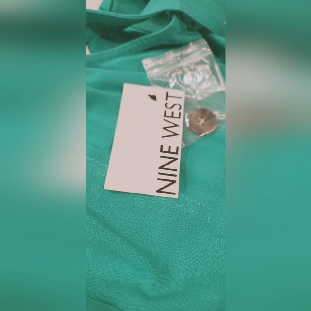 Nine West Teal Button Romper - Size Medium - Picture 14 of 17